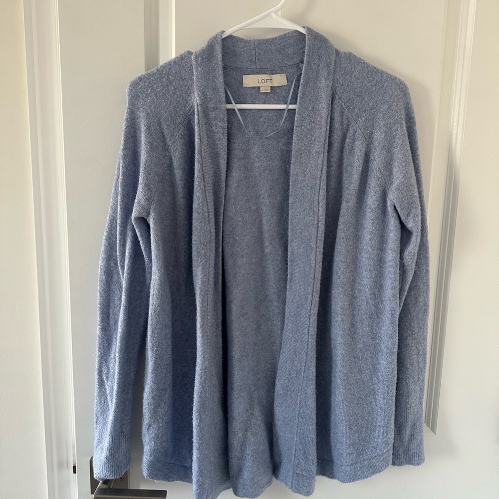 LOFT Blue Cardigan Sweater